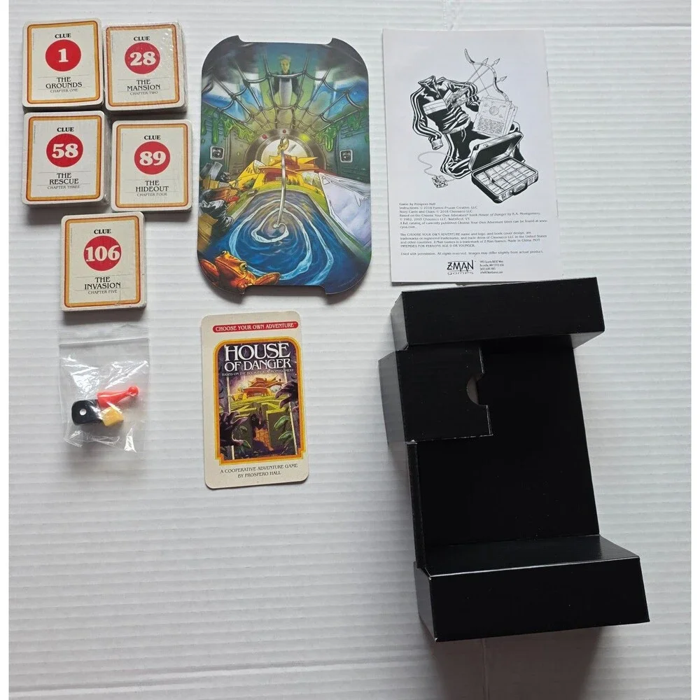 Choose Your Own Adventure House of Danger Board Game 2018 Z-Man Complete
